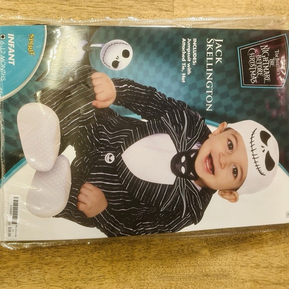 Disney The Nightmare Before Christmas Jack Skellington Baby Costume 0-6 Months - Picture 15 of 16